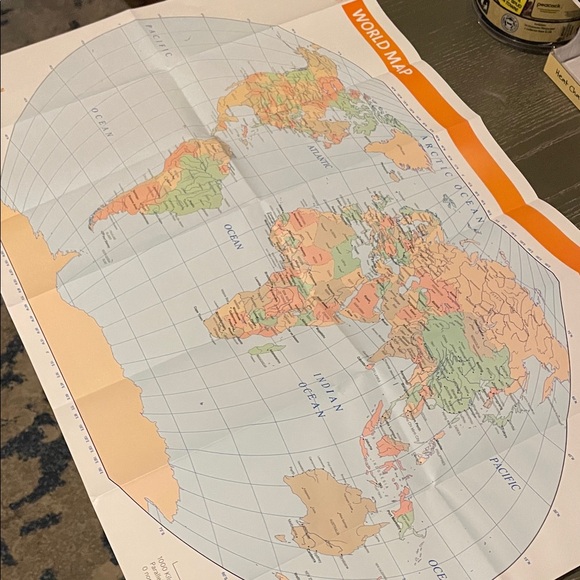 Partners in Health Other - World Map Poster with Orange Accents, $1 if bundled